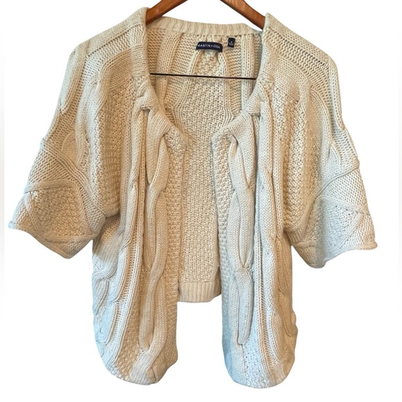 🤍🤎Martin & OSA Cable Knit Cream Sweater size M. beautiful & soft! - Picture 1 of 6